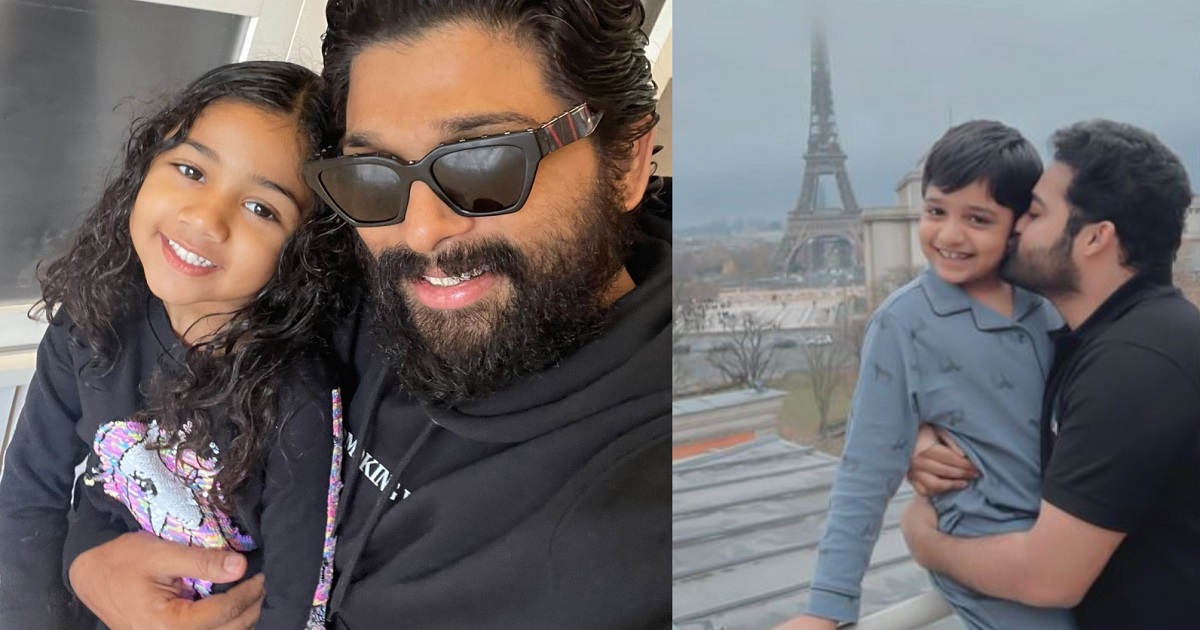 allu-arjun-ntr-with-their-kids