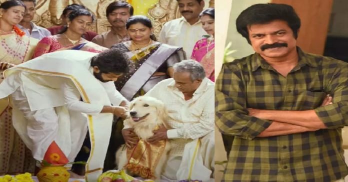 photos-of-brahmaji-son-marrying-dog-goes-viral-on-social-media