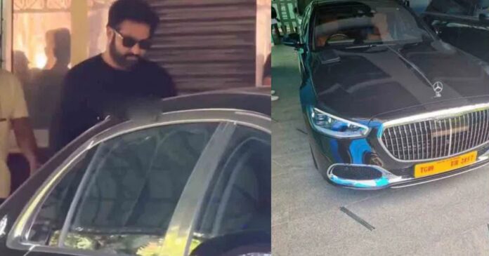 ntr-spotted-at-khairatabad-rto-office-for-his-new-car-mercedes-maybach-registration